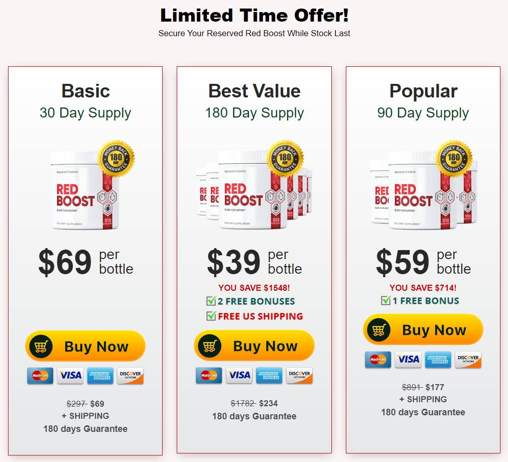 Red Boost best pricing
